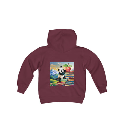 Cute Panda Youth Hooded Sweatshirt – Curiosity, Determination & Whimsical Adventure