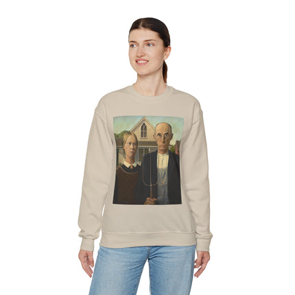 American Gothic by Grant Wood Heavy Blend™ Crewneck Sweatshirt
