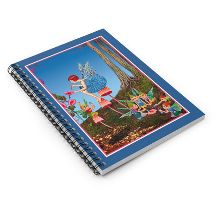 Periwinkle Painting the Petals by Ida Outhwaite Spiral Notebook - Ruled Line