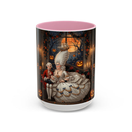 🌙🎃 The Moonlit Pumpkin Parlor Colorful Mug – Elegant Halloween Charm