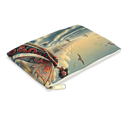 The Coastal Fairy Flat Pouch – Serene Grace & Oceanic Magic