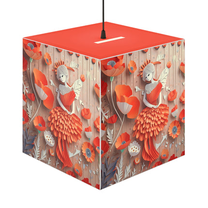 Poppy Fairy Light Cube Lamp