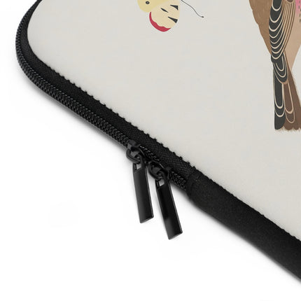 🐦🌸 Pink-Breasted Bird & Wren Laptop Sleeve – Elegant Joy & Springtime Charm