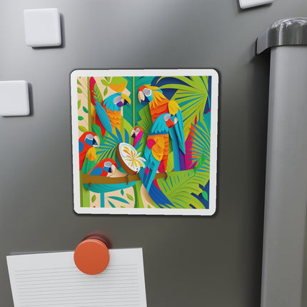 Colorful Macaws Die-Cut Magnets (5 Sizes)