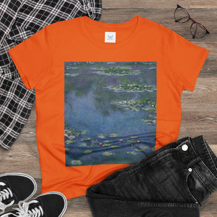 Water Lilies by Claude Monet Women's Midweight Cotton Tee