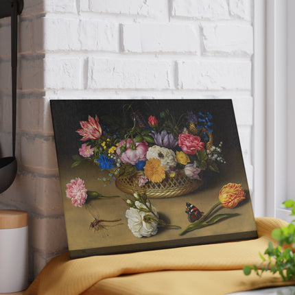 Flower Still Life by Ambrosius Bosschaert Glass Cutting Board
