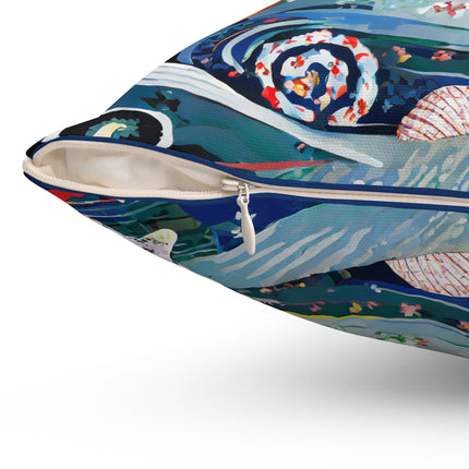 Nautical Patterns Spun Polyester Square Pillow