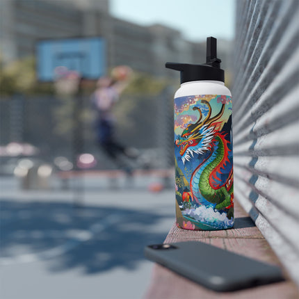 Chinese Dragon Stainless Steel Water Bottle