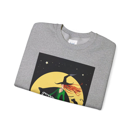 A Witch’s Moonlit Flight Unisex Heavy Blend™ Crewneck Sweatshirt