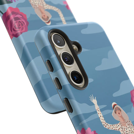 🌺👒 The Grand Flower Promenade Phone Case – Art Deco Fashion Illustration