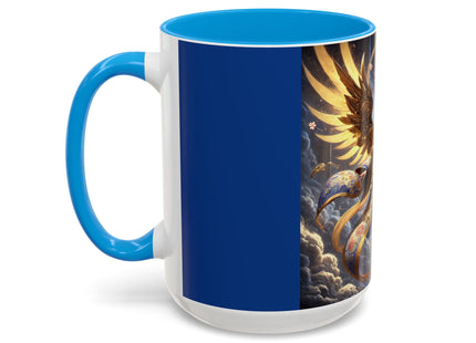 Valkyrie Descending Through Storm Colorful Mugs (11oz, 15oz)