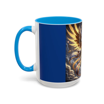 Valkyrie Descending Through Storm Colorful Mugs (11oz, 15oz)