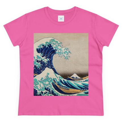 The Great Wave off Kanagawa by Katsushika Hokusai Women's Midweight Cotton Tee