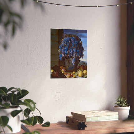 Still Life with Grapes and Other Fruit by Luca Forte Fine Art Posters