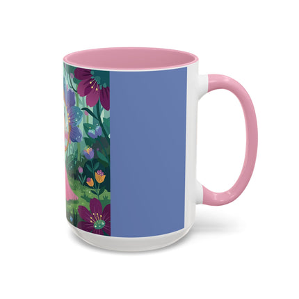The Lady Of The Enchanted Mirror Colorful Mugs – Art Deco Botanical Elegance
