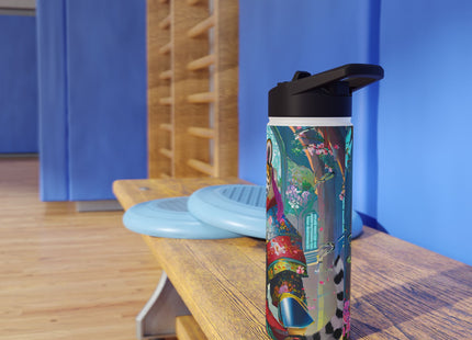 Cyberpunk Leopard Stainless Steel Water Bottle