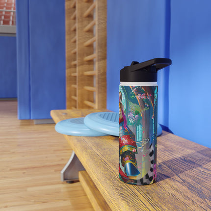 Cyberpunk Leopard Stainless Steel Water Bottle