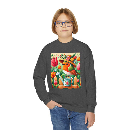 The Little Garden Tender Youth Crewneck Sweatshirt – Sunshine, Sweetness & Blooming Imagination