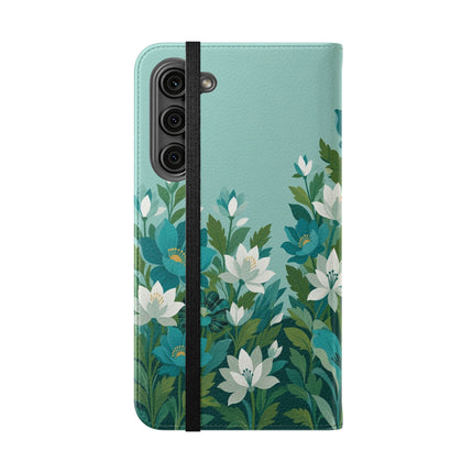 🐉🌿 The Dragon Keeper Flip Case – Art Deco Floral Fantasy