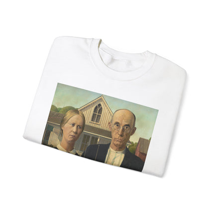 American Gothic by Grant Wood Heavy Blend™ Crewneck Sweatshirt