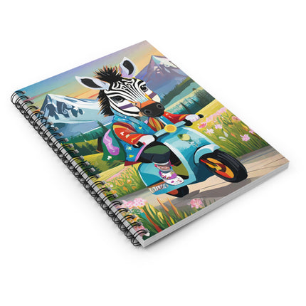 Stripes on Wheels Spiral Notebook - Ruled Line