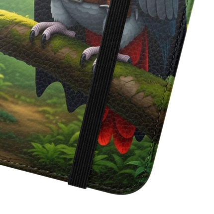 🪶🌲 The African Grey Sentinel Flip Case – Quiet Strength & Woodland Adventure
