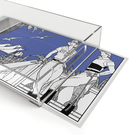 Coastal Elegance Acrylic Serving Tray