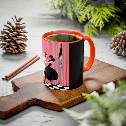 The Ladies Behind The Velvet Curtain Colorful Mugs – Art Deco Theatrical Elegance