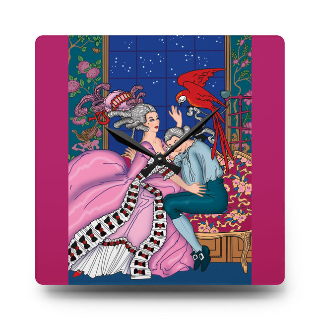 The Jealous Parrot by George Barbier Acrylic Wall Clock