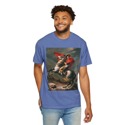 Napoleon Crossing the Alps by Jacques-Louis David Unisex Garment-Dyed T-shirt