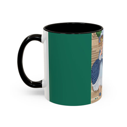 The Peacock's Admiration Colorful Mug (11oz, 15oz) – Rococo Elegance, Peacock Beauty & Garden Charm