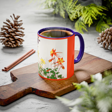 Aquilegia Flowers by Tanigami Kônan Colorful Mugs (11oz, 15oz)