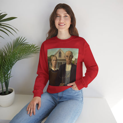 American Gothic by Grant Wood Heavy Blend™ Crewneck Sweatshirt