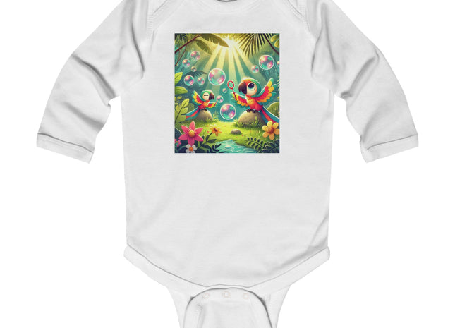 Parrots and Bubbles Infant Long Sleeve Bodysuit
