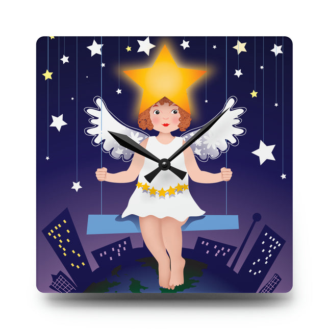 Celestial Magic Acrylic Wall Clock, Round and Square