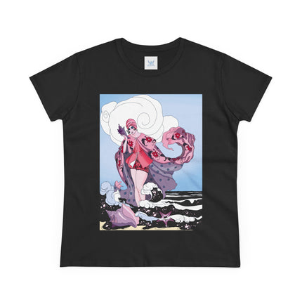 Goddess of the Swirling Sea Midweight Cotton Tee