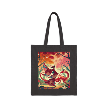 The Dragon Fairy’s Dance Cotton Canvas Tote Bag