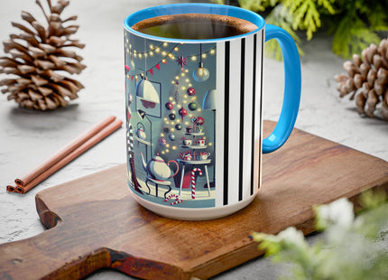Whimsical Christmas Tea Party Colorful Mugs (11oz, 15oz)