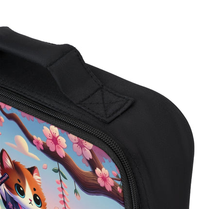 Samurai Kitten Lunch Bag – Discipline, Grace & Cherry Blossom Strength