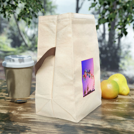Fairies, Pixies, and Petals in Twilight's Embrace Canvas Lunch Bag With Strap