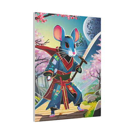 Cyber Samurai Rat Matte Canvas, Stretched, 0.75"