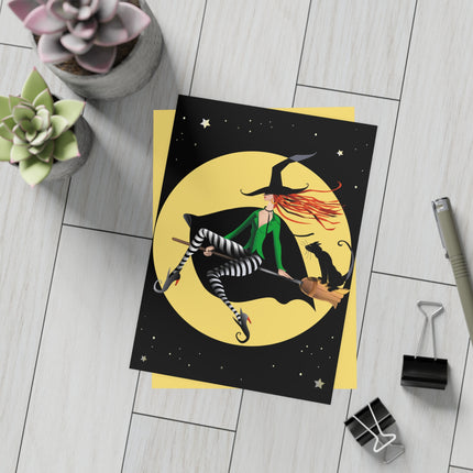 A Witch’s Moonlit Flight Postcards (envelopes included) - Bundles of 10, 30, 50 Pieces