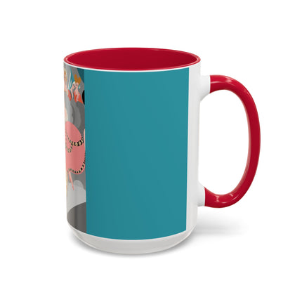 Celestial Masquerade Colorful Mugs – Theatrical Elegance & Floating Whimsy