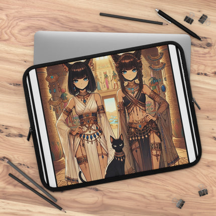 Egyptian Priestess Cats Laptop Sleeve – Temple Guardians & Ancient Grace
