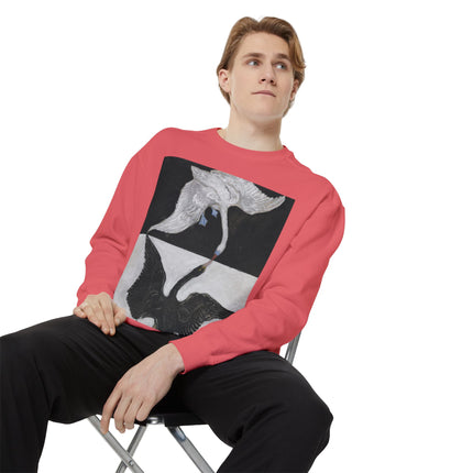 The Swan by Hilma af Klint Garment-Dyed Sweatshirt