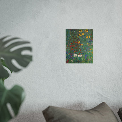 Farm Garden with Sunflowers by Gustav Klimt Fine Art Posters