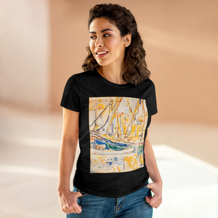 Saint-Tropez by Paul Signac Women's Midweight Cotton Tee