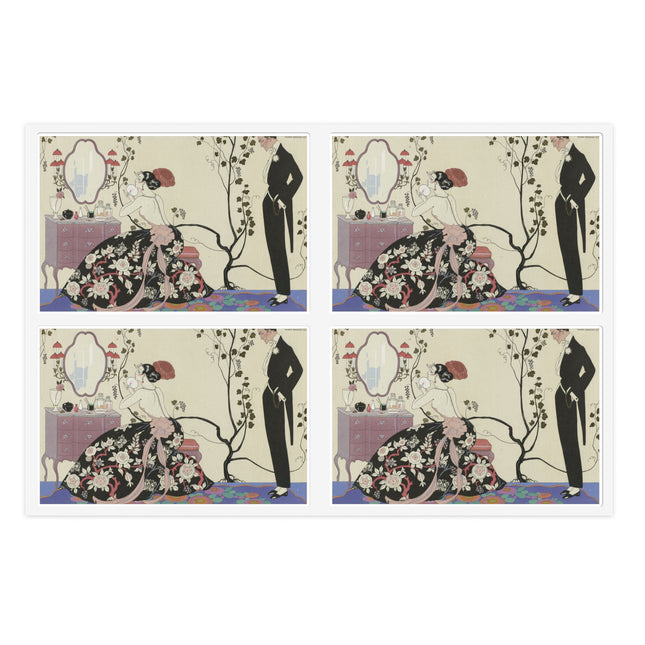 Le Grand Décolletage by George Barbier Sticker Sheets