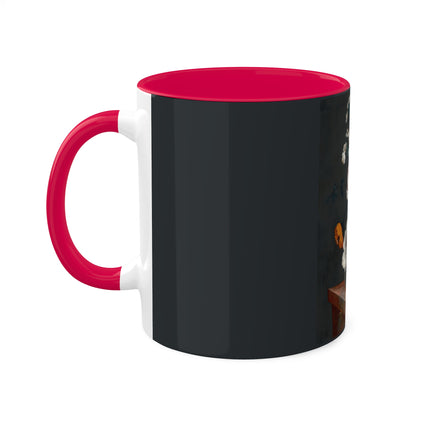 Floral Still Life by Johann Baptist Drechsler Colorful Mugs, 11oz