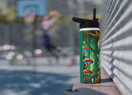 Silent Stripes Stainless Steel Water Bottle, Standard Lid